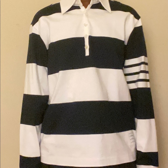 Thom Browne Rugby Navy Striped Shirt